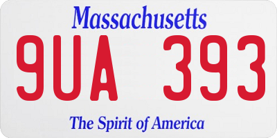 MA license plate 9UA393
