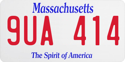 MA license plate 9UA414