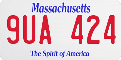 MA license plate 9UA424