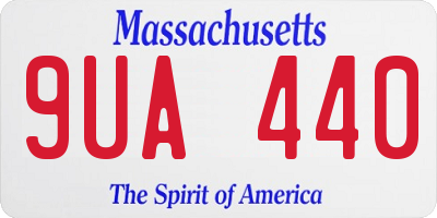 MA license plate 9UA440