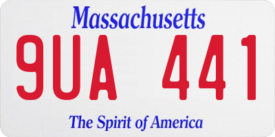 MA license plate 9UA441
