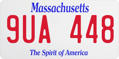 MA license plate 9UA448