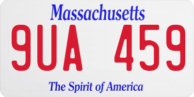 MA license plate 9UA459