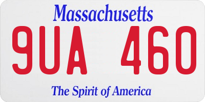 MA license plate 9UA460