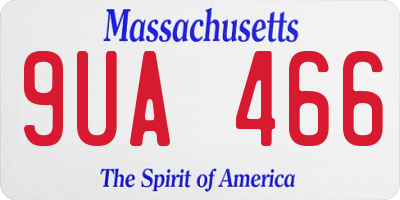 MA license plate 9UA466