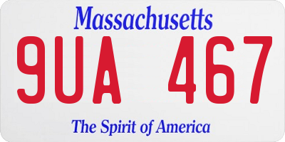 MA license plate 9UA467