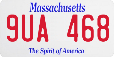 MA license plate 9UA468