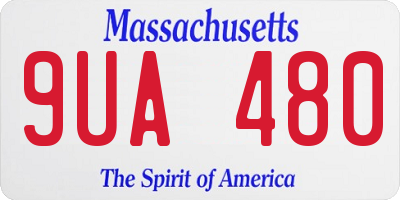 MA license plate 9UA480