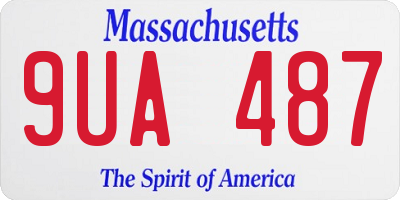 MA license plate 9UA487