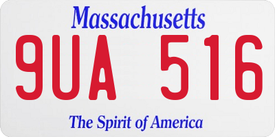 MA license plate 9UA516
