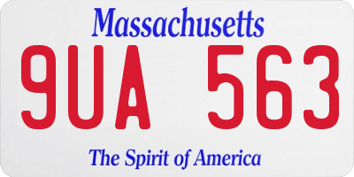 MA license plate 9UA563
