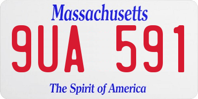 MA license plate 9UA591