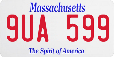 MA license plate 9UA599