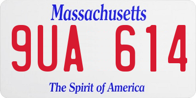 MA license plate 9UA614