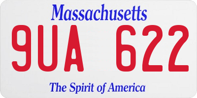 MA license plate 9UA622