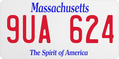 MA license plate 9UA624