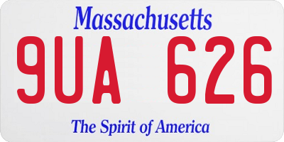 MA license plate 9UA626