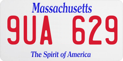 MA license plate 9UA629