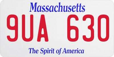 MA license plate 9UA630