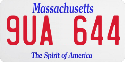 MA license plate 9UA644