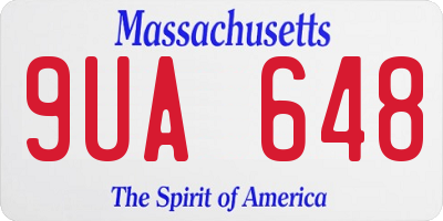 MA license plate 9UA648