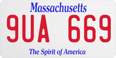 MA license plate 9UA669