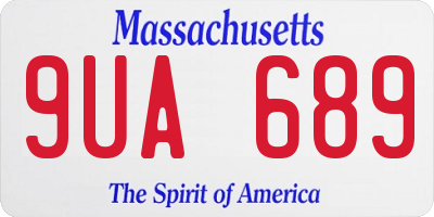 MA license plate 9UA689