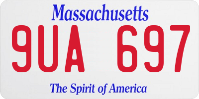 MA license plate 9UA697