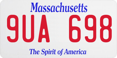 MA license plate 9UA698
