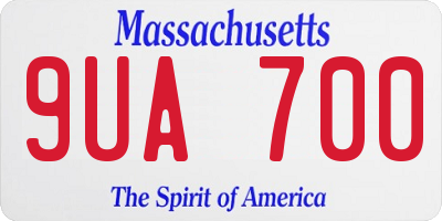 MA license plate 9UA700