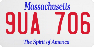 MA license plate 9UA706