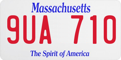 MA license plate 9UA710