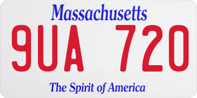 MA license plate 9UA720
