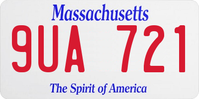 MA license plate 9UA721