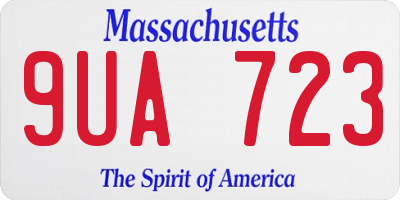 MA license plate 9UA723