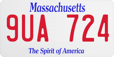 MA license plate 9UA724