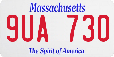 MA license plate 9UA730