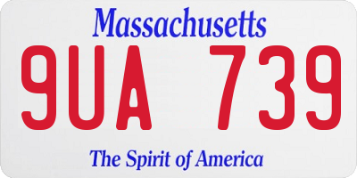 MA license plate 9UA739
