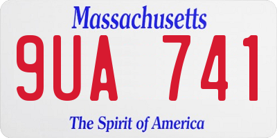 MA license plate 9UA741