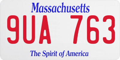 MA license plate 9UA763