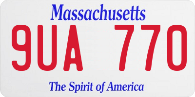 MA license plate 9UA770