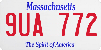 MA license plate 9UA772