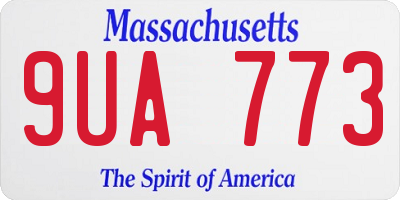 MA license plate 9UA773