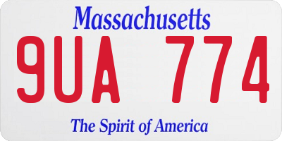 MA license plate 9UA774