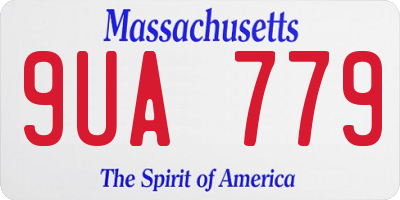 MA license plate 9UA779