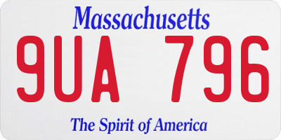 MA license plate 9UA796