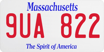 MA license plate 9UA822