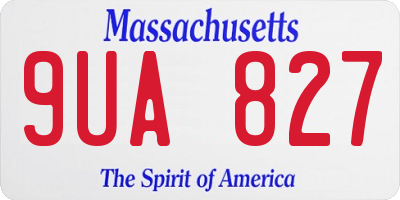 MA license plate 9UA827