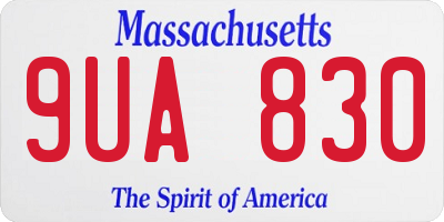 MA license plate 9UA830