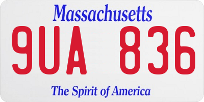MA license plate 9UA836